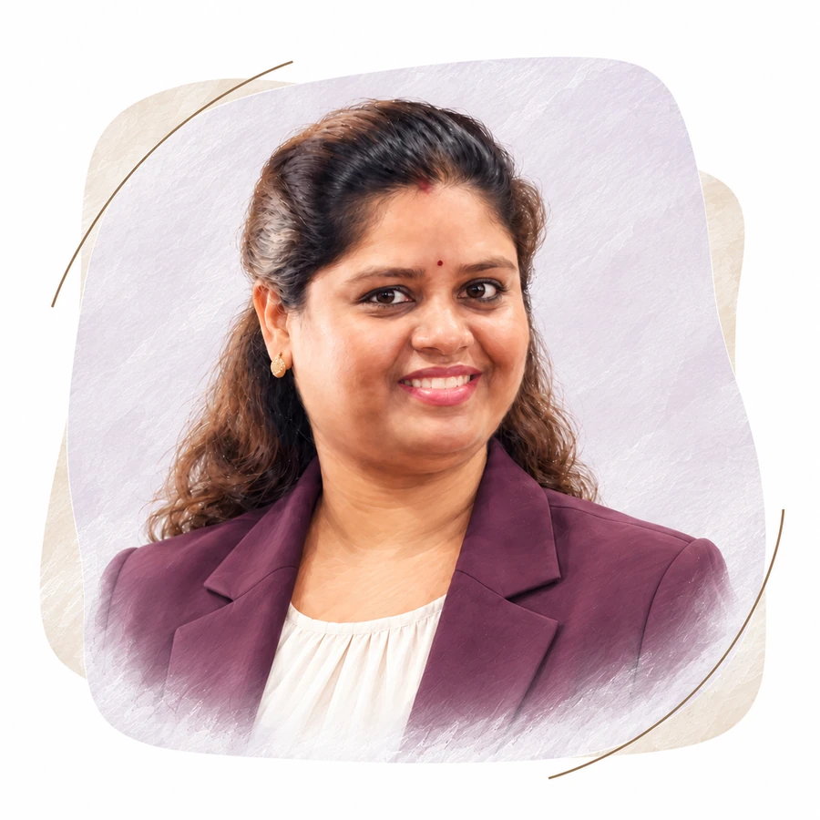 Illustrated portrait of Dr Soni P.