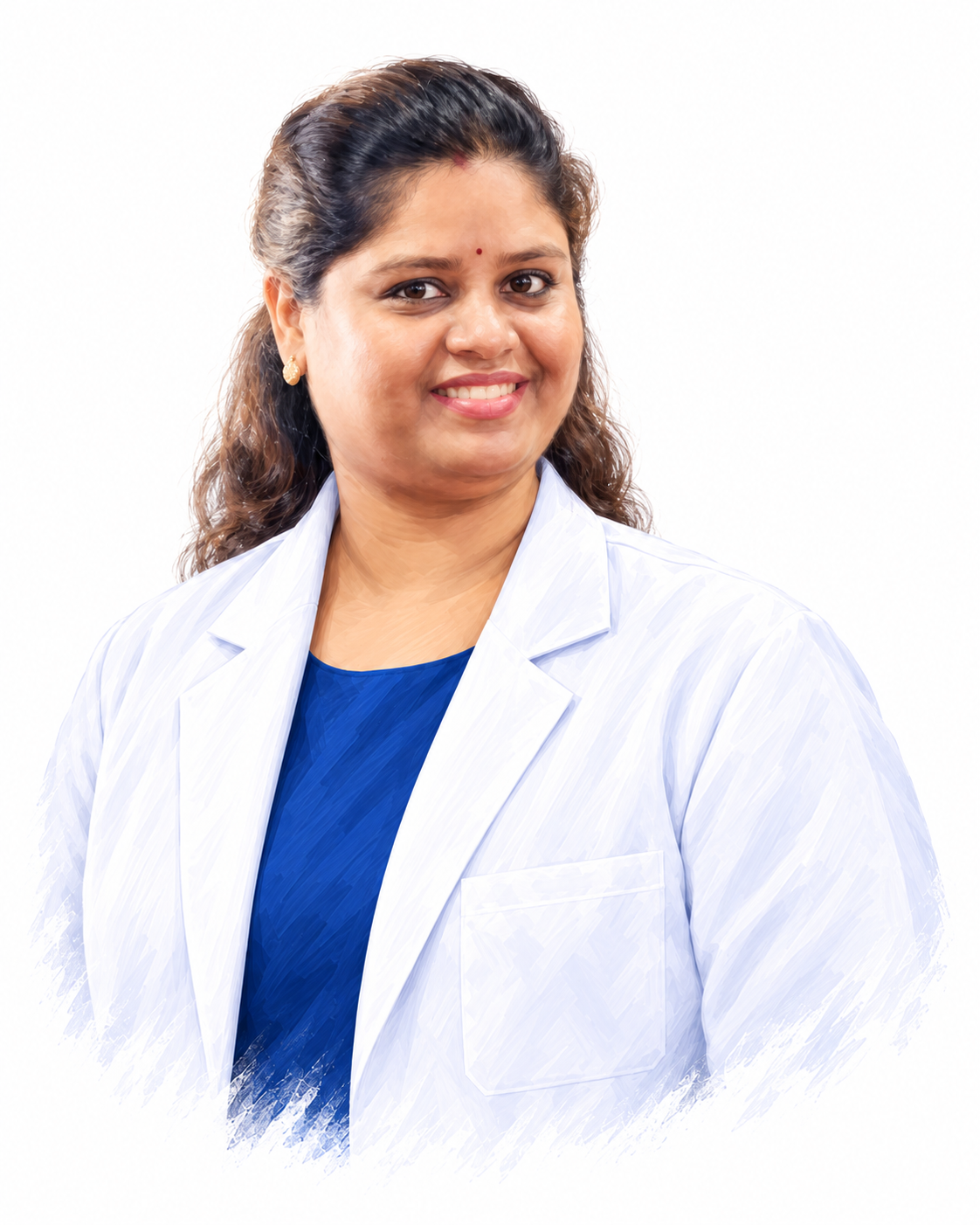 Illustrated portrait of Dr Soni P.